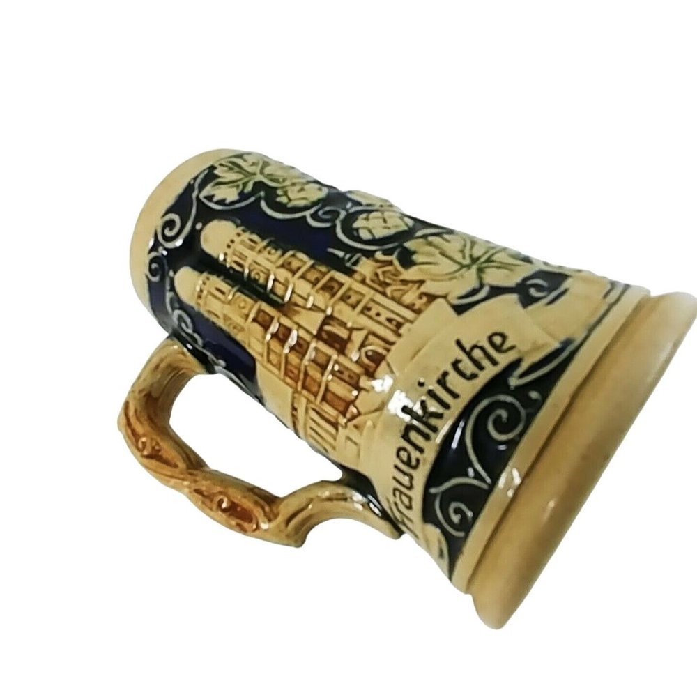 Beer Mug Stein West Germany Frauenkirche Barvaria Greetings From Munich 5" H - Picture 6 of 8